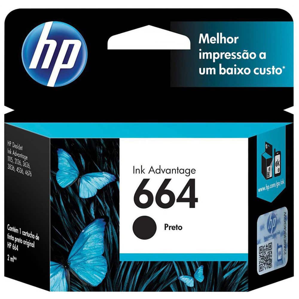 Cartucho HP 664 Preto